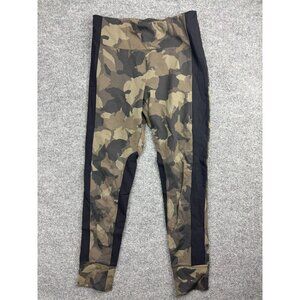 Athleta Essex Hybrid Camo Tight Women's Medium Green Pockets Yoga Pant Legging